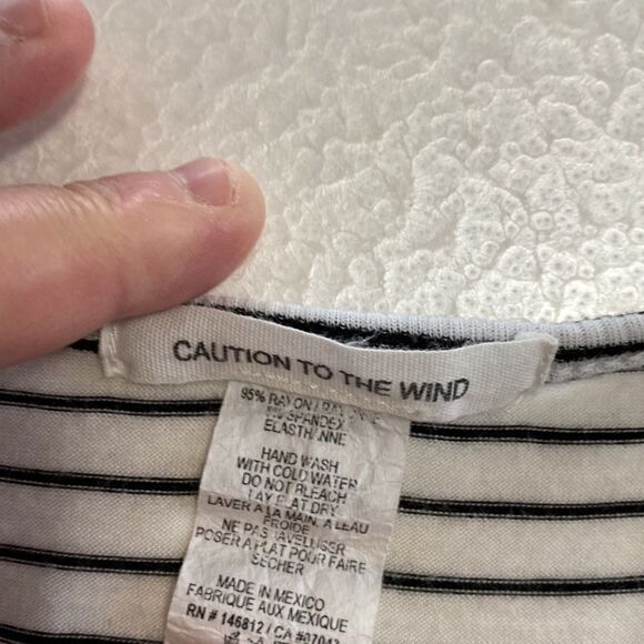 2/$39 Caution to the Wind High Racer Striped Tank Sz L - Picture 7 of 9